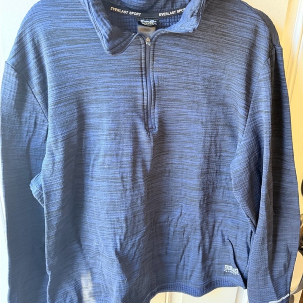 Everlast Sport Men's Navy Zip-Up Sweater